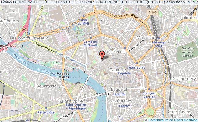 plan association Communaute Des Etudiants Et Stagiaires Ivoiriens De Toulouse (c.e.s.i.t.) Toulouse Cedex 9