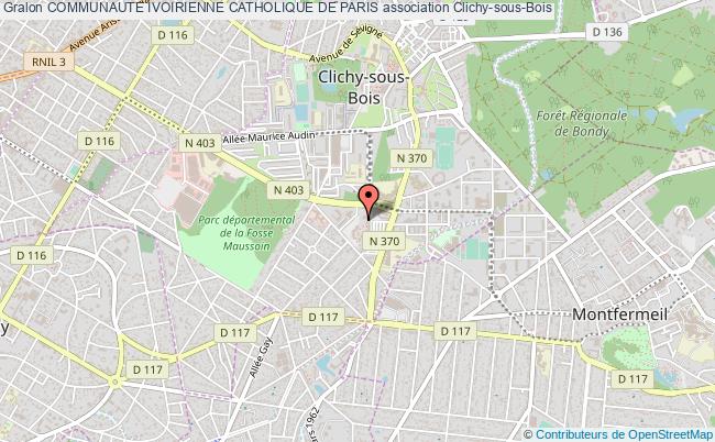 plan association Communaute Ivoirienne Catholique De Paris Clichy-sous-Bois