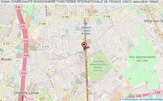 plan association Communaute Missionnaire Chretienne Internationale De France (cmci) Villejuif