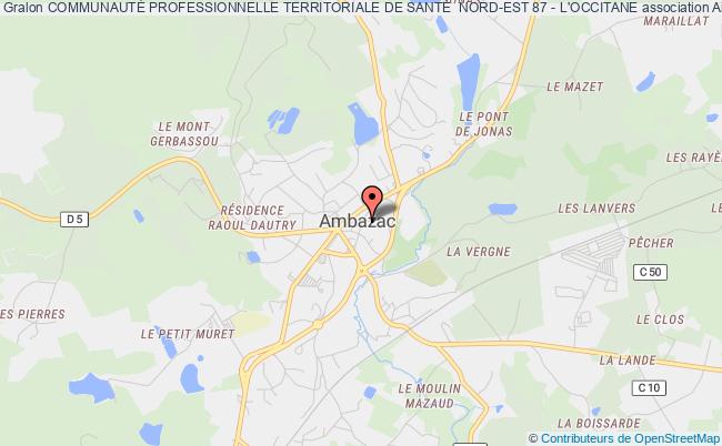 plan association CommunautÉ Professionnelle Territoriale De SantÉ  Nord-est 87 - L'occitane Ambazac