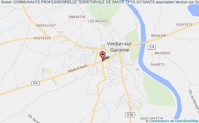 plan association CommunautÉ Professionnelle Territoriale De SantÉ Cpts Oc'santÉ Verdun-sur-Garonne