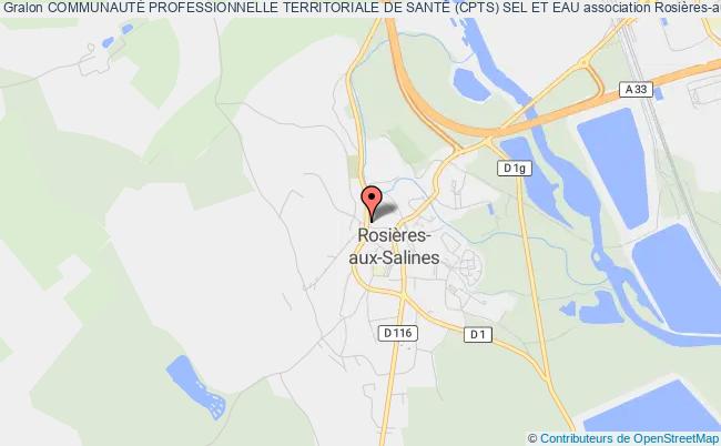 plan association CommunautÉ Professionnelle Territoriale De SantÉ (cpts) Sel Et Eau Rosières-aux-Salines