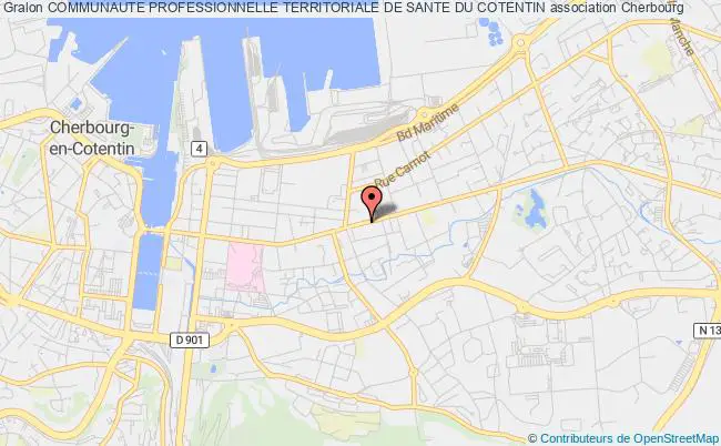 plan association Communaute Professionnelle Territoriale De Sante Du Cotentin Cherbourg-en-Cotentin