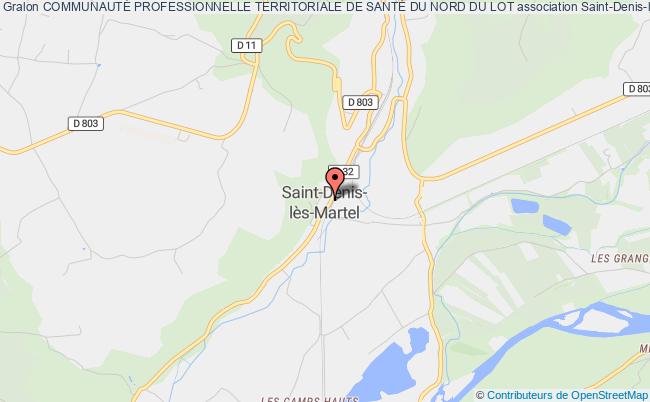 plan association CommunautÉ Professionnelle Territoriale De SantÉ Du Nord Du Lot Saint-Denis-lès-Martel