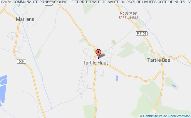 plan association Communaute Professionnelle Territoriale De Sante Du Pays De Hautes Cote De Nuits - Vingeanne Et Val De Saone Tart-le-Haut