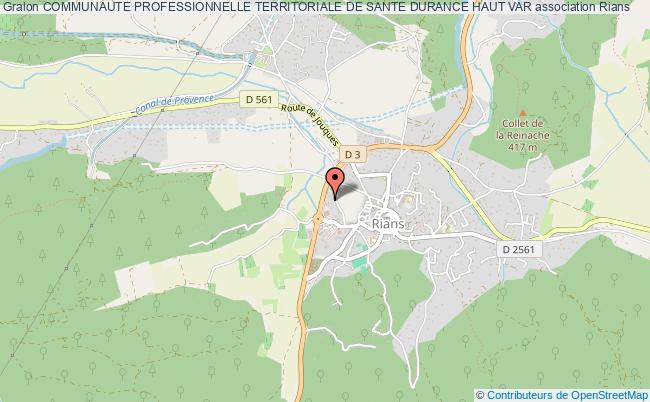 COMMUNAUTE PROFESSIONNELLE TERRITORIALE DE SANTE DURANCE HAUT VAR