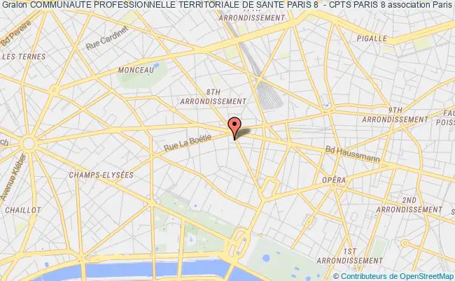 plan association Communaute Professionnelle Territoriale De Sante Paris 8  - Cpts Paris 8 Paris