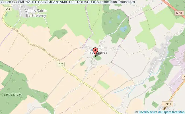 plan association Communaute Saint-jean: Amis De Troussures Troussures