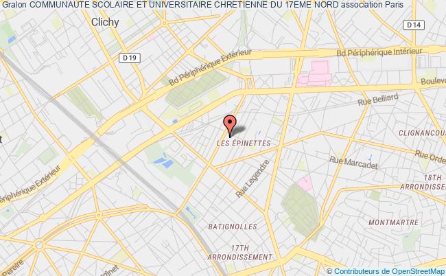 plan association Communaute Scolaire Et Universitaire Chretienne Du 17eme Nord Paris