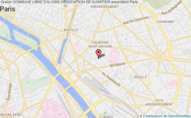 plan association Commune Libre D'aligre Association De Quartier Paris