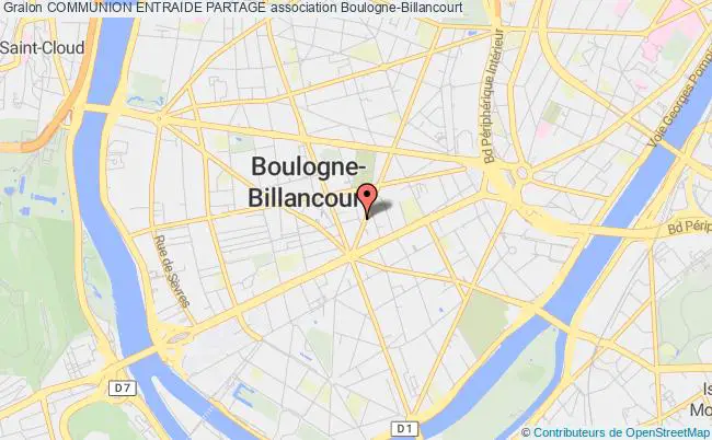 plan association Communion Entraide Partage Boulogne-Billancourt