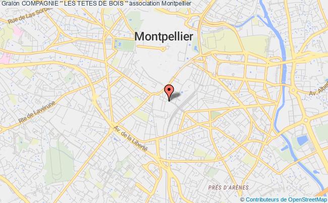plan association Compagnie '' Les Tetes De Bois '' Montpellier