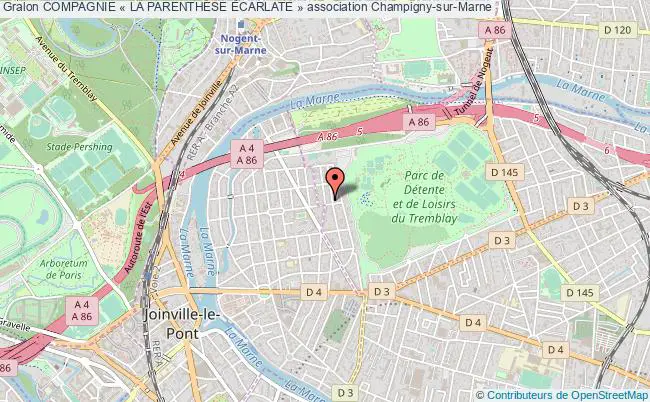 plan association Compagnie « la ParenthÈse Écarlate » Champigny-sur-Marne