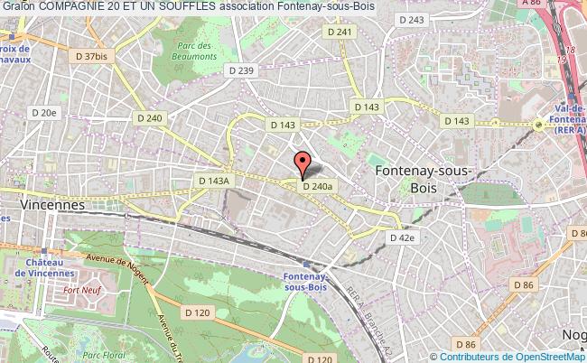 plan association Compagnie 20 Et Un Souffles Fontenay-sous-Bois