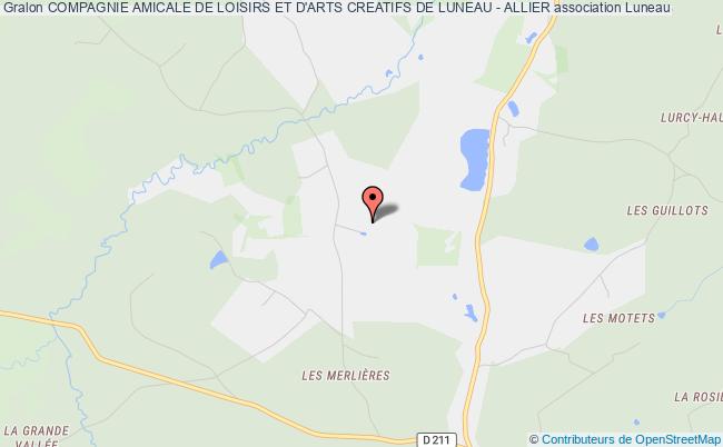 plan association Compagnie Amicale De Loisirs Et D'arts Creatifs De Luneau - Allier Luneau