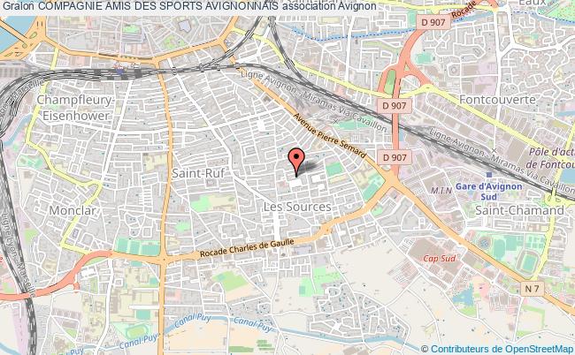 plan association Compagnie Amis Des Sports Avignonnais Avignon