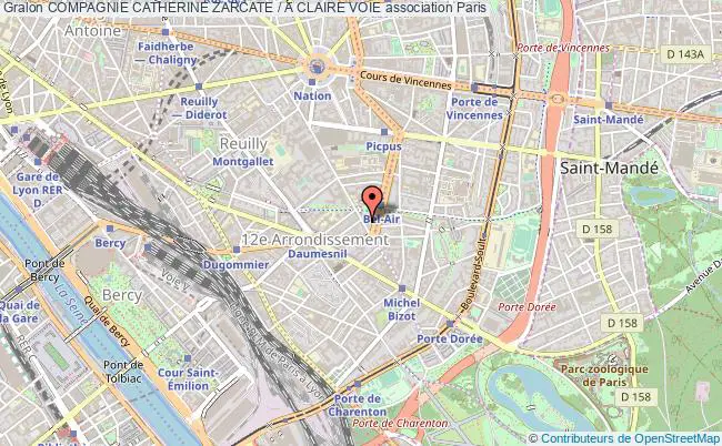 plan association Compagnie Catherine Zarcate / A Claire Voie Paris