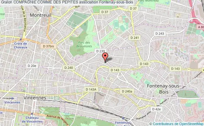 plan association Compagnie Comme Des Pepites Fontenay-sous-Bois