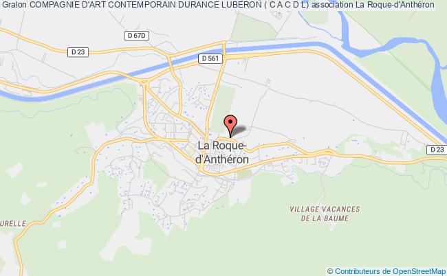 plan association Compagnie D'art Contemporain Durance Luberon ( C A C D L) La Roque-d'Anthéron
