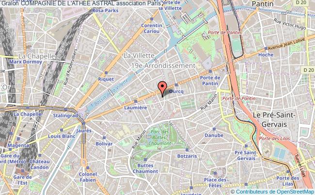plan association Compagnie De L'athee Astral Paris