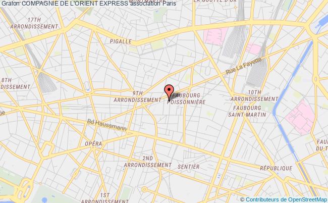 plan association Compagnie De L'orient Express PARIS