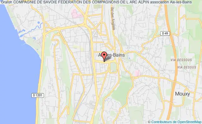 plan association Compagnie De Savoie Federation Des Compagnons De L Arc Alpin Aix-les-Bains