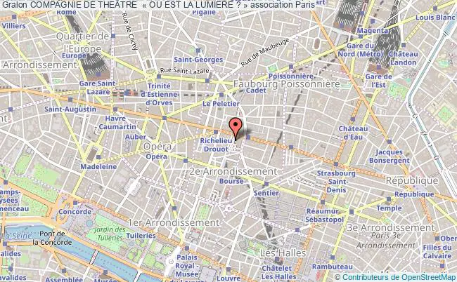 plan association Compagnie De TheÂtre  « Ou Est La Lumiere ? » Paris