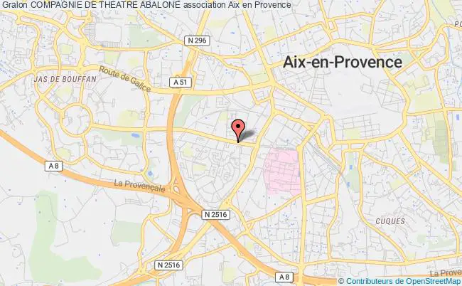 plan association Compagnie De Theatre Abalone Aix-en-Provence