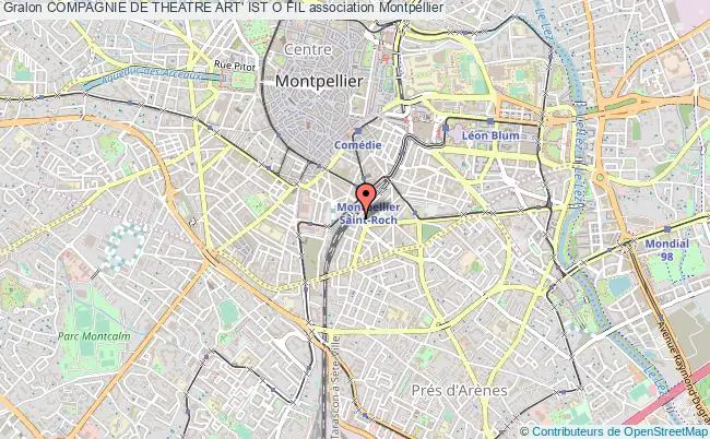 plan association Compagnie De Theatre Art' Ist O Fil Montpellier