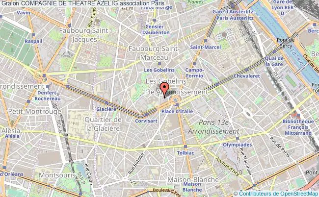 plan association Compagnie De Theatre Azelig Paris