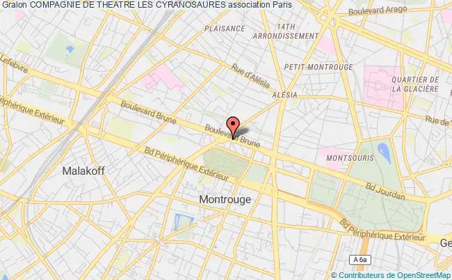 plan association Compagnie De Theatre Les Cyranosaures PARIS
