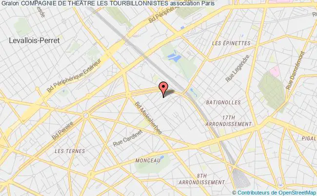 plan association Compagnie De ThÉÂtre Les Tourbillonnistes Paris