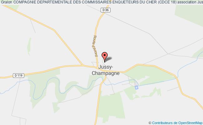 plan association Compagnie Departementale Des Commissaires Enqueteurs Du Cher (cdce 18) Jussy-Champagne