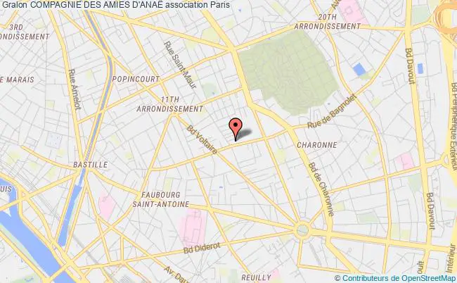 plan association Compagnie Des Amies D'anaË Paris