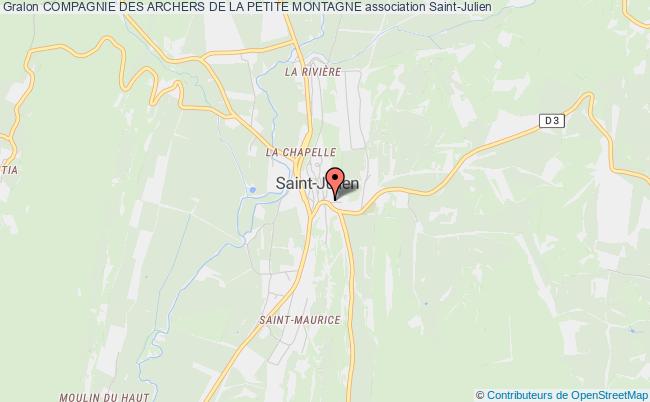 plan association Compagnie Des Archers De La Petite Montagne Saint-Julien sur Suran