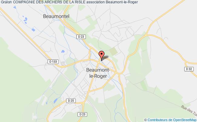 plan association Compagnie Des Archers De La Risle Beaumont-le-Roger