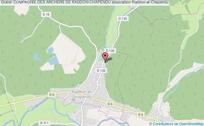plan association Compagnie Des Archers De Raddon-chapendu Raddon-et-Chapendu