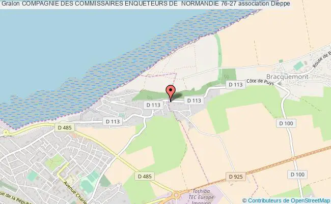 plan association Compagnie Des Commissaires Enqueteurs De  Normandie 76-27 Dieppe