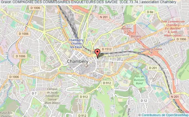 plan association Compagnie Des Commissaires Enqueteurs Des Savoie  (cce.73.74.) Chambéry