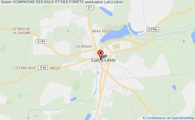 plan association Compagnie Des Eaux Et Des Forets Lurcy-Lévis