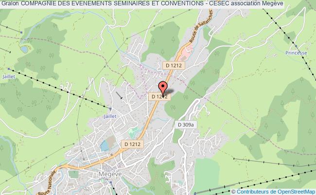 plan association Compagnie Des Evenements Seminaires Et Conventions - Cesec Megève