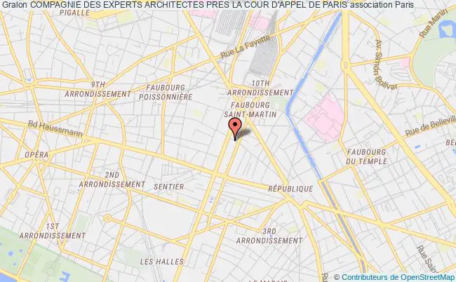 plan association Compagnie Des Experts Architectes Pres La Cour D'appel De Paris PARIS CEDEX 10