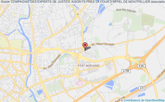 plan association Compagnie Des Experts De Justice Inscrits Pres La Cour D'appel De Montpellier Montpellier
