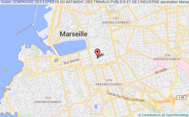 plan association Compagnie Des Experts Du BÂtiment, Des Travaux Publics Et De L'industrie Marseille