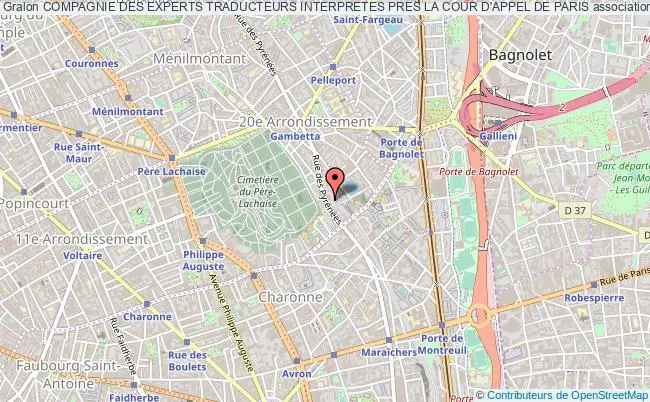 plan association Compagnie Des Experts Traducteurs Interpretes Pres La Cour D'appel De Paris Paris