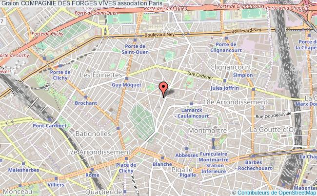 plan association Compagnie Des Forges Vives Paris 18e
