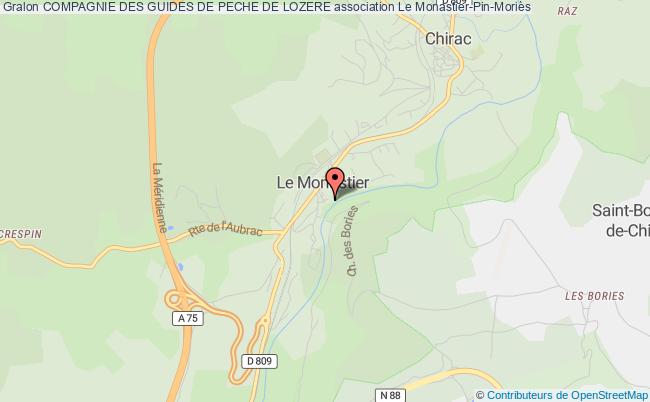 plan association Compagnie Des Guides De Peche De Lozere Bourgs sur Colagne