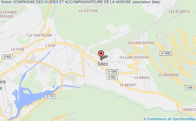 plan association Compagnie Des Guides Et Accompagnateurs De La Vanoise Séez