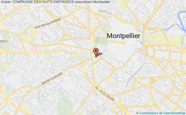 plan association Compagnie Des Nuits Partagees Montpellier
