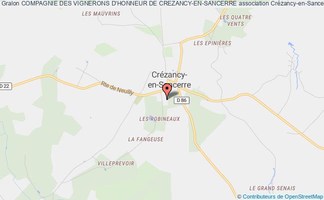 plan association Compagnie Des Vignerons D'honneur De Crezancy-en-sancerre Crézancy-en-Sancerre